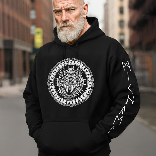 Norse Mythology, Name In Viking Runes - Personalized Hoodie