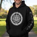 Norse Mythology, Name In Viking Runes - Personalized Hoodie