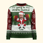 North Swole - Personalized Photo Ugly Sweater