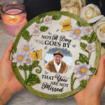 Not A Day Goes By That You Are Not Missed - Personalized Photo Memorial Garden Stone