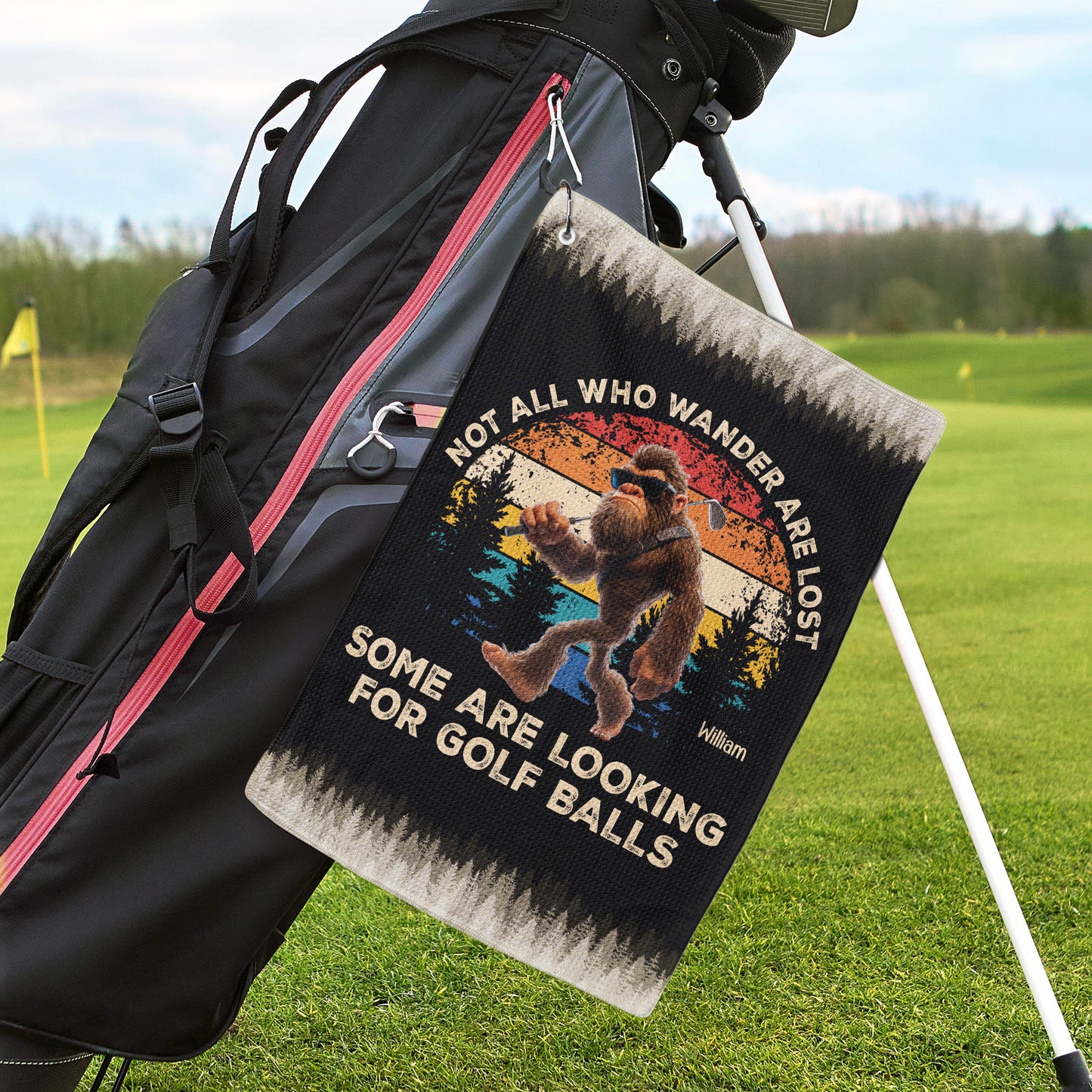 Not All Who Wander Are Lost Funny Gift For Golfers, Dad, Husband, Buddies, Golf Lovers - Personalized Golf Towel