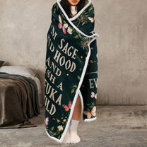 Not Nice, I'm Sage & Hood - Personalized Wearable Blanket Hoodie