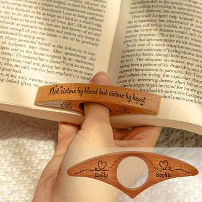 Not Sisters By Blood But Sisters By Heart - Personalized Book Page Holder