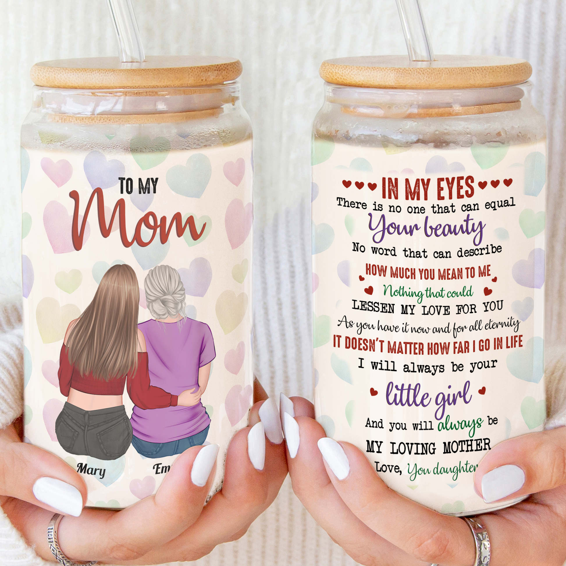 Nothing That Could Lessen My Love For You - Personalized Clear Glass Cup