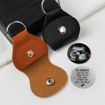 Now You Can Carry Me Too Can't Wait To Meet You - Personalized Leather Photo Pocket Hug
