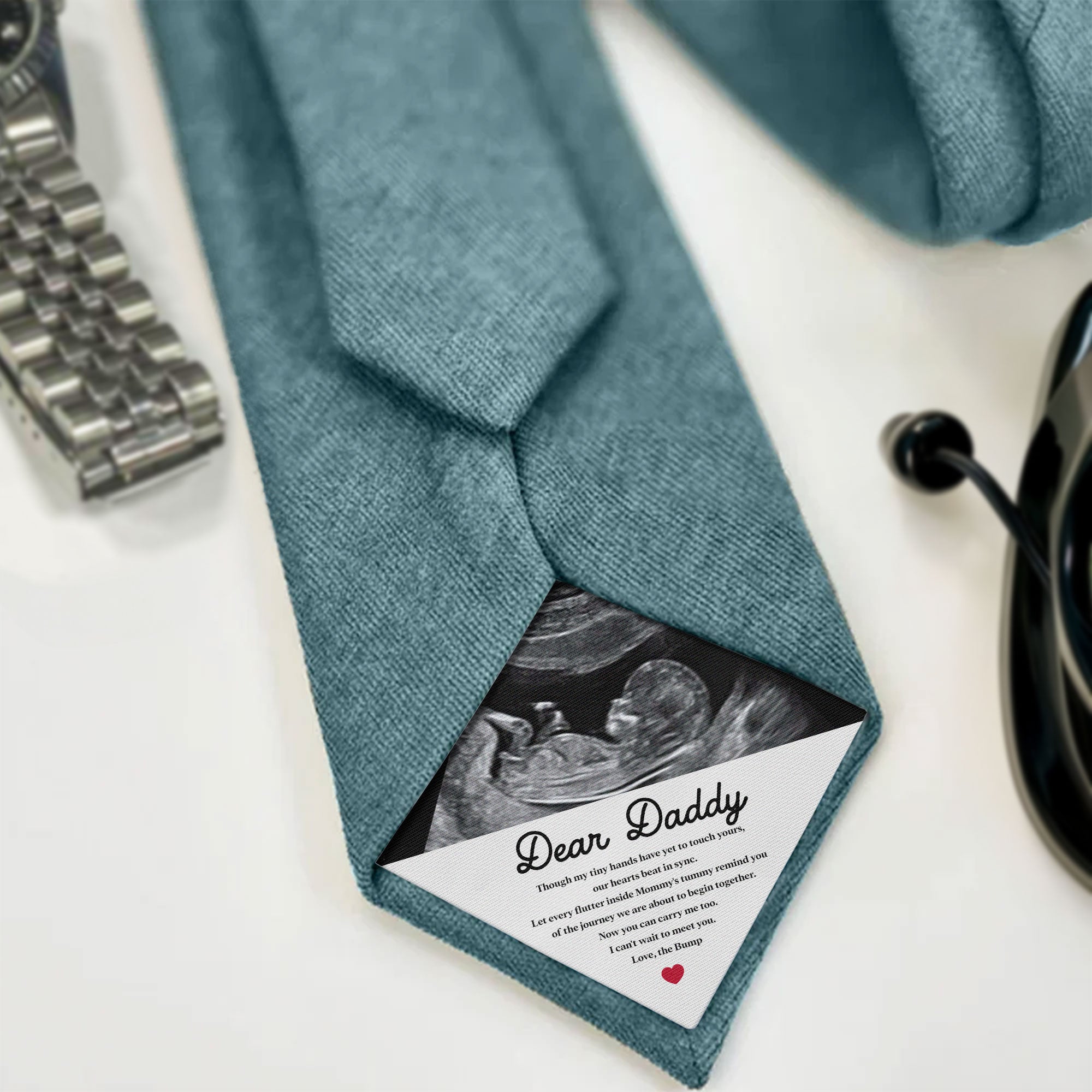 Now You Can Carry Me Too I Can't Wait To Meet You - Personalized Photo Tie Patch