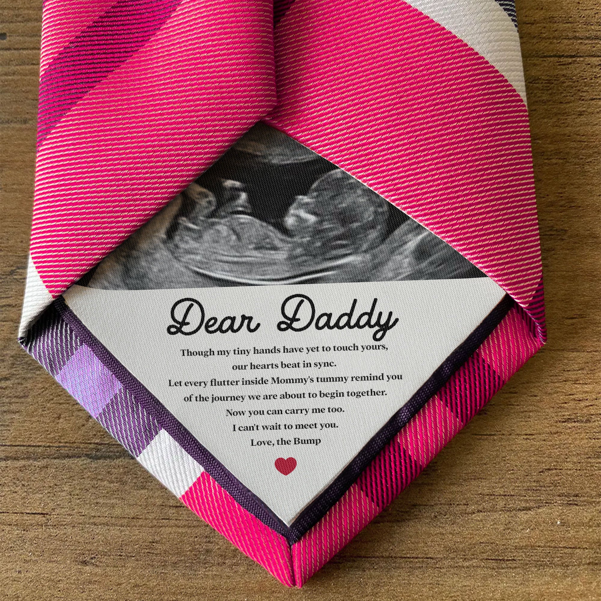 Now You Can Carry Me Too I Can't Wait To Meet You - Personalized Photo Tie Patch