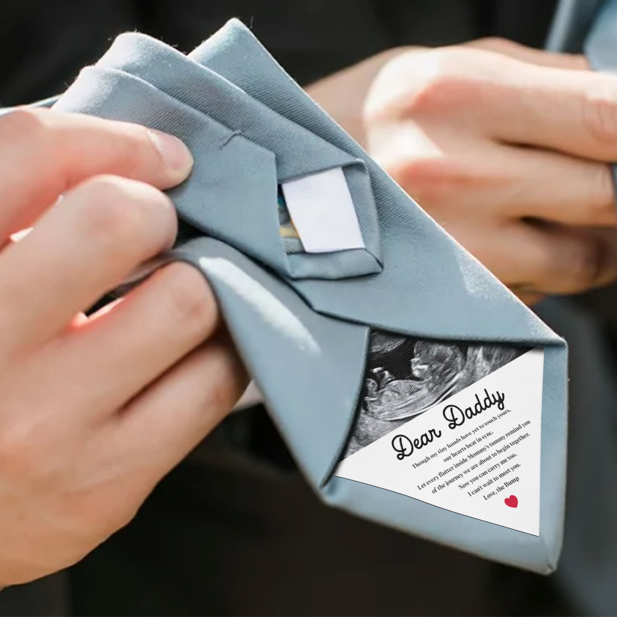 Now You Can Carry Me Too I Can't Wait To Meet You - Personalized Photo Tie Patch