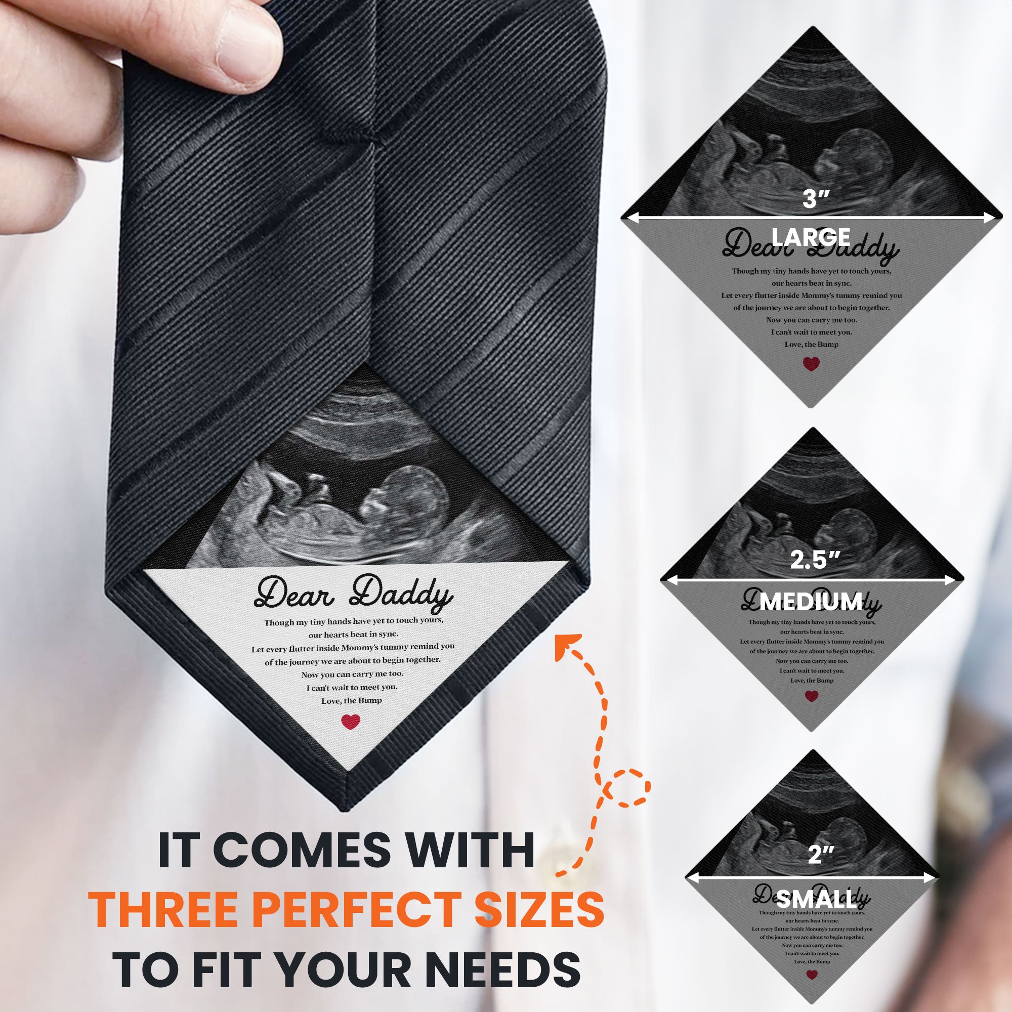 Now You Can Carry Me Too I Can't Wait To Meet You - Personalized Photo Tie Patch