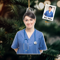 Nurse Christmas Ornament - Personalized Acrylic Photo Ornament