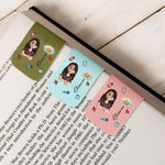 Nurse Gift Custom Birth Flower - Personalized Leather Magnetic Bookmark