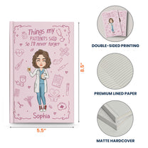 Nurse Gift Things My Patients Said I'll Never Forget - Personalized Hardcover Journal