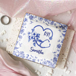 Nurse Gift Toile De Jouy Birth Flower Stethoscope - Personalized Jewelry Dish