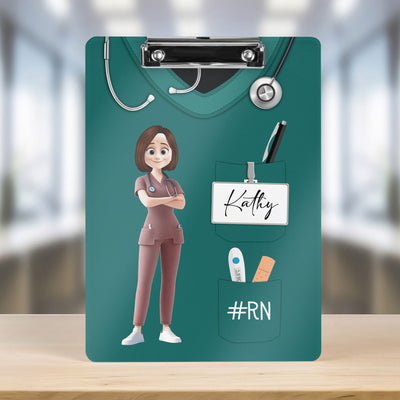 Nurse Life Custom Scrubs CNA RN LPN BSN - Personalized Acrylic Clipboard