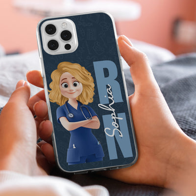 Nurse Life Job Title - Personalized Clear Phone Case