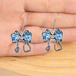 Nurse Stethoscope Bow Coquette Ribbon Nursing Gift - Personalized Acrylic Earrings