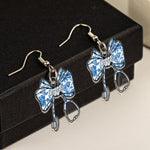 Nurse Stethoscope Bow Coquette Ribbon Nursing Gift - Personalized Acrylic Earrings