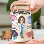 Nurse's Daily Affirmation - Personalized Clear Glass Cup