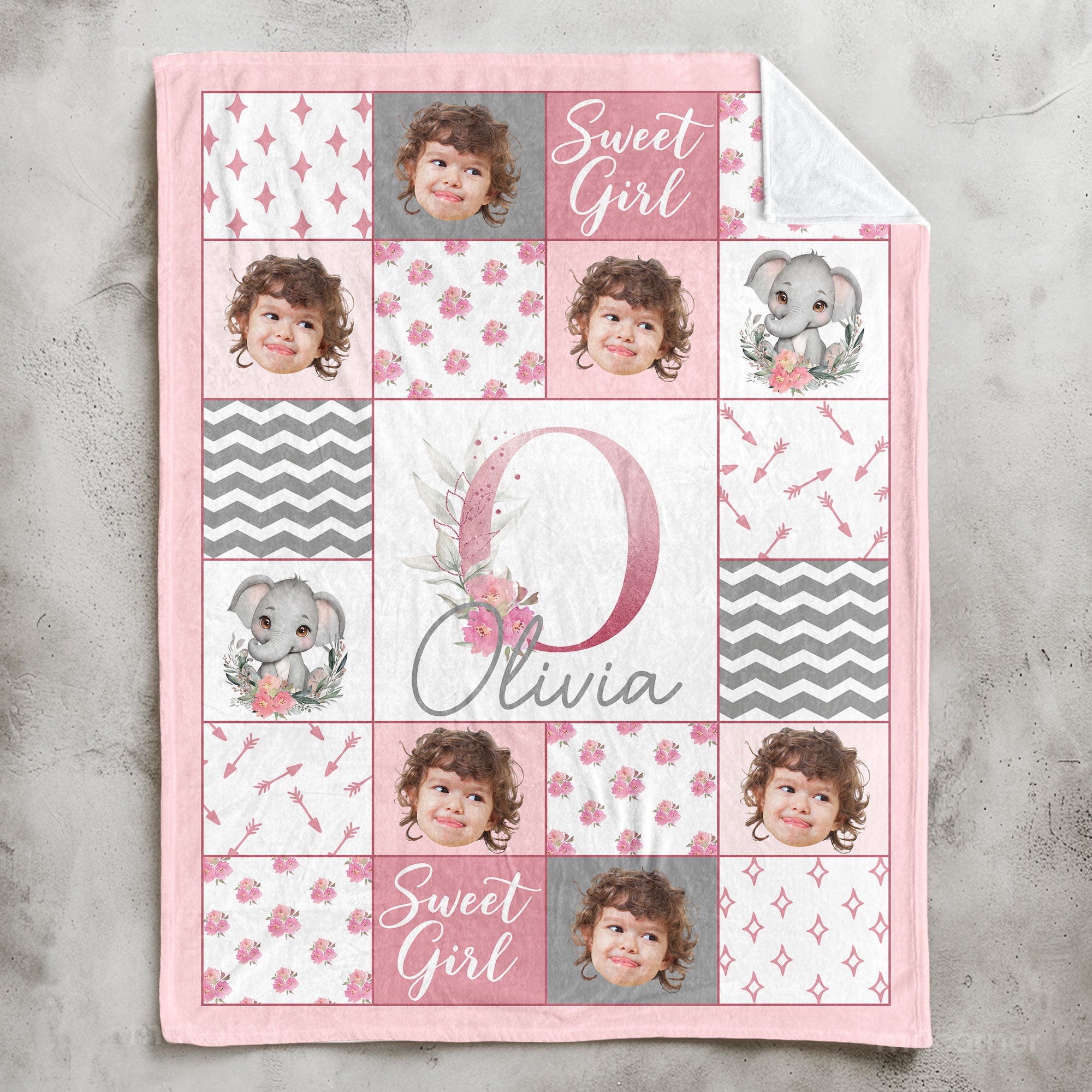 Nursery For Kid - Personalized Baby Photo Blanket