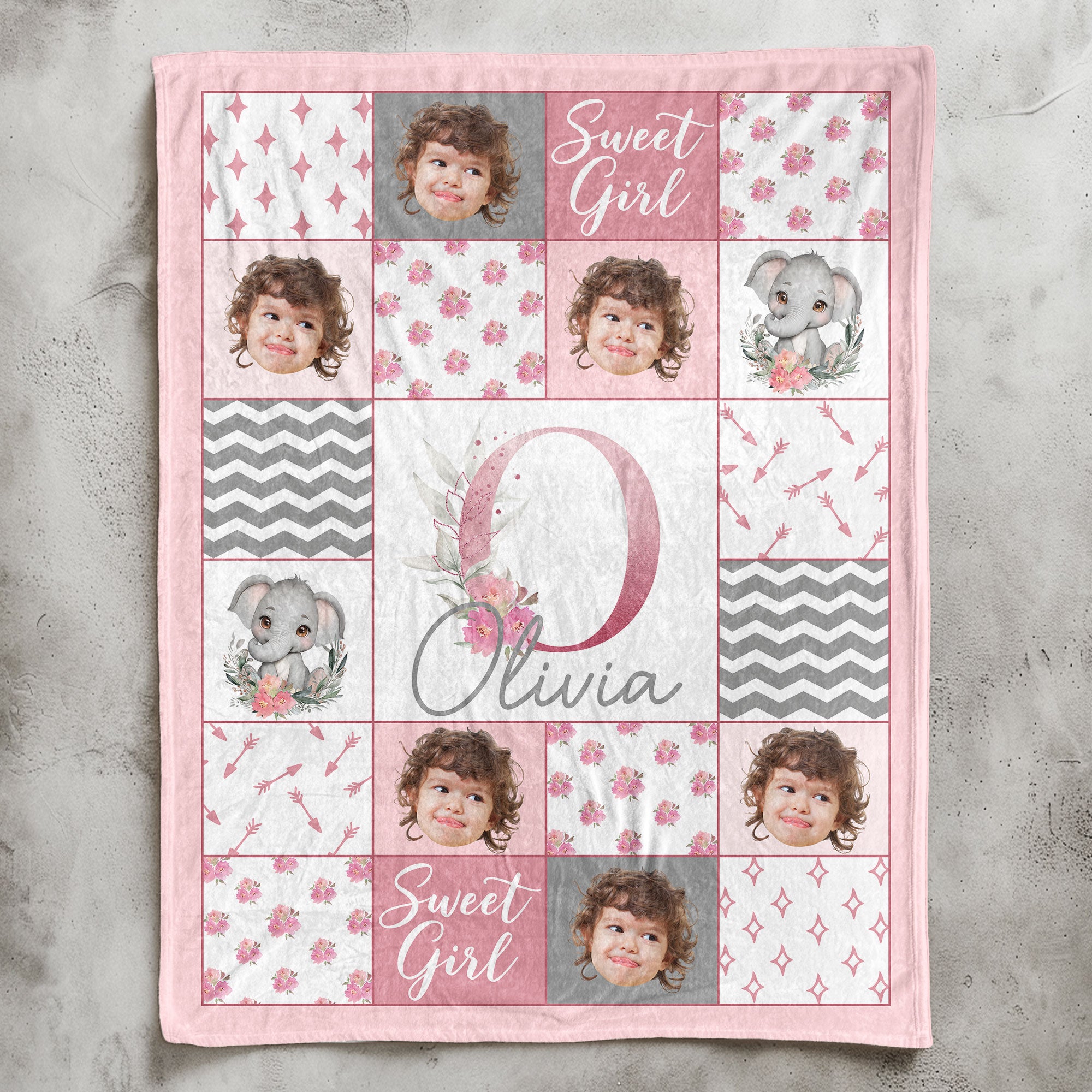 Nursery For Kid - Personalized Baby Photo Blanket