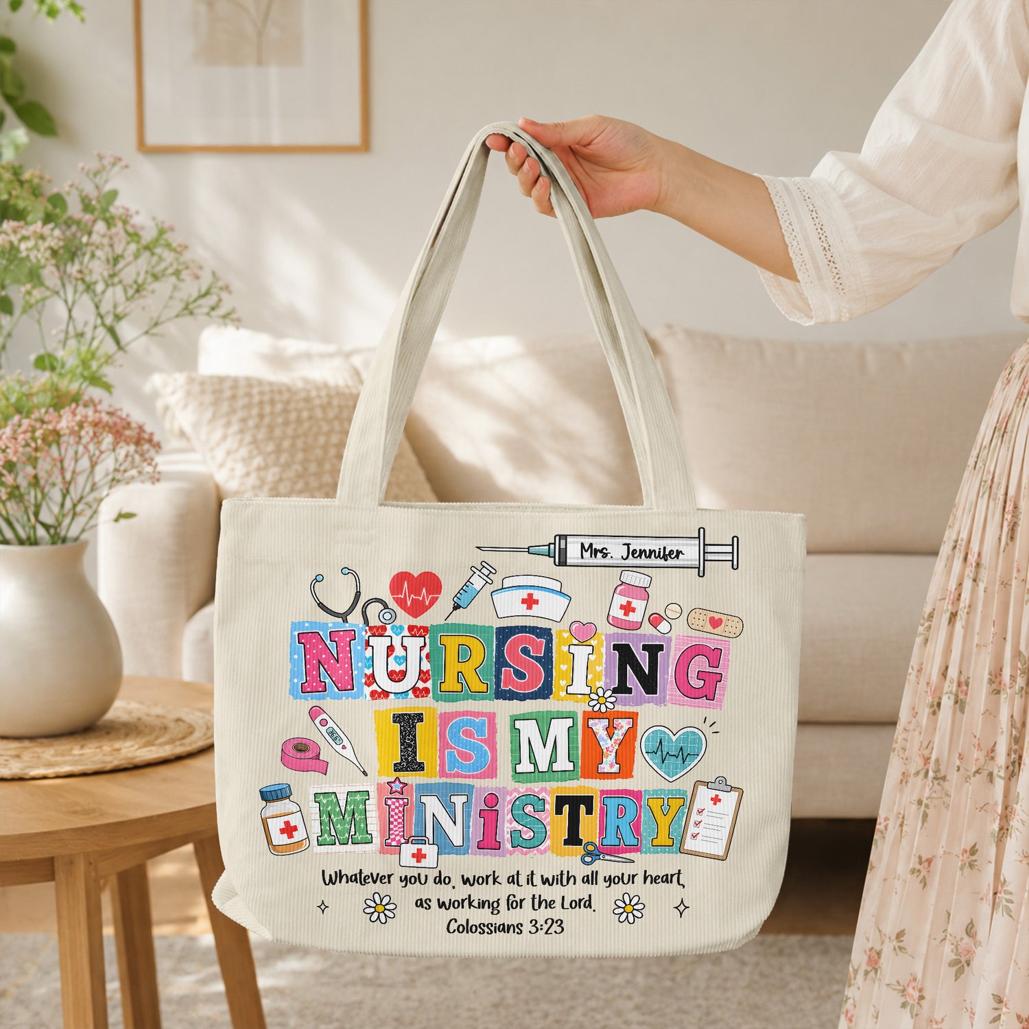 Nursing-Is-My-Ministry-Personalized-Tote-Bag-1