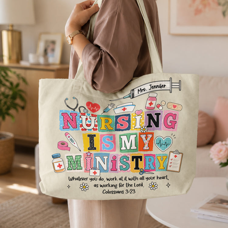 Nursing-Is-My-Ministry-Personalized-Tote-Bag-3