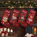 Nutcracker Christmas Stocking For Kids, Grandkids Custom Name & Character - Personalized Stocking