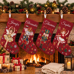Nutcracker Christmas Stocking For Kids, Grandkids Custom Name & Character - Personalized Stocking