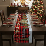 O Holy Night Nativity Scene Buffalo Plaid Christmas Dining Table Decoration - Personalized Table Runner