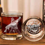 O'Fishally Retired - Not My Problem Anymore - Personalized Whiskey Glass With Photo