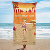 Ocean Air &amp; Salty Hair - Personalized Beach Towel