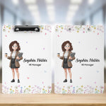 Office Cartoon Gift For Colleagues, Coworkers, Boss - Personalized Acrylic Clipboard