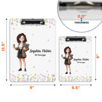 Office Cartoon Gift For Colleagues, Coworkers, Boss - Personalized Acrylic Clipboard