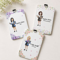 Office Cartoon Gift For Colleagues, Coworkers, Boss, Teacher - Personalized Badge Holder
