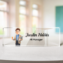 Office Desk Decor - Gift For Colleagues, Coworkers, Boss - Personalized Name Plate