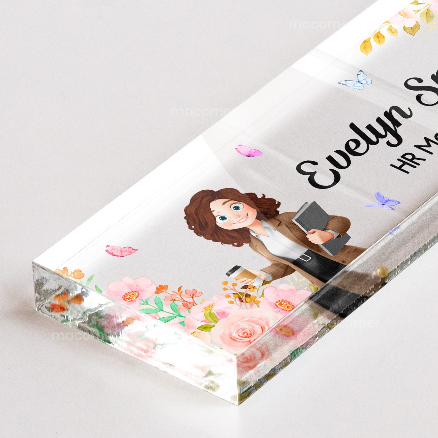 Office Desk Decor - Gift For Colleagues, Coworkers, Boss - Personalized Name Plate