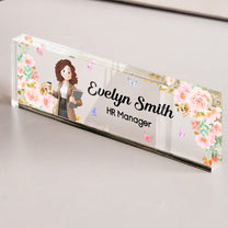 Office Desk Decor - Gift For Colleagues, Coworkers, Boss - Personalized Name Plate