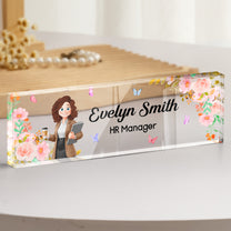 Office Desk Decor - Gift For Colleagues, Coworkers, Boss - Personalized Name Plate