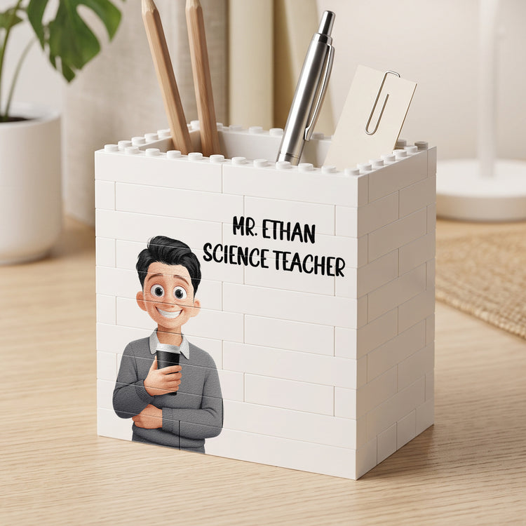 Office-Desk-Decor-Puzzle-Block-Gift-For-Colleagues,-Coworkers,-Boss-Personalized-Pen-Holder4