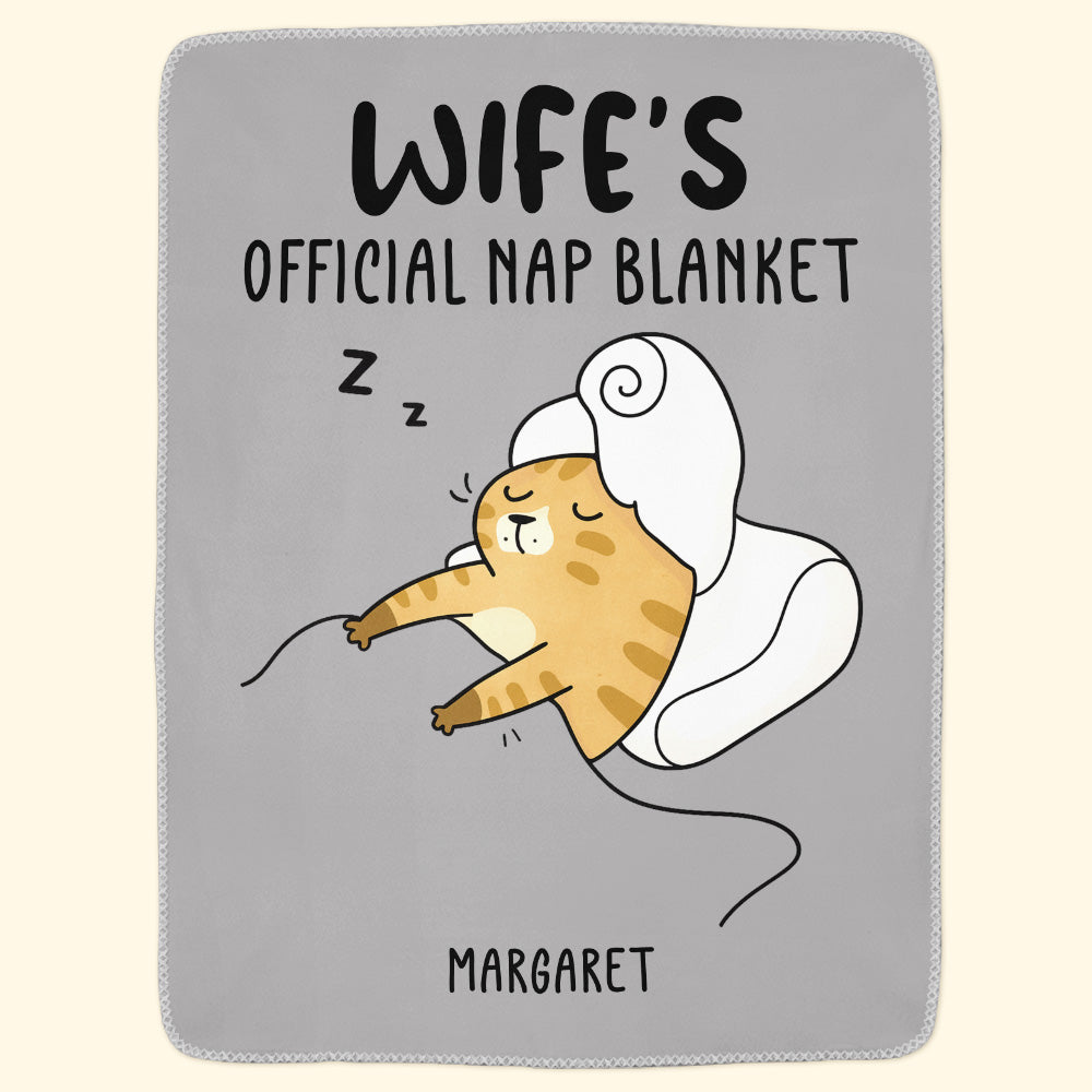 Official Nap Blanket Funny Gift For Wife Gift For Her - Personalized Blanket