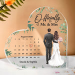Officially Mr. & Mrs - Personalized Acrylic Plaque