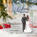 Officially Mr. & Mrs - Personalized Acrylic Plaque