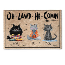 Oh Lawd He Comin - Personalized Doormat