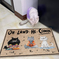 Oh Lawd He Comin - Personalized Doormat