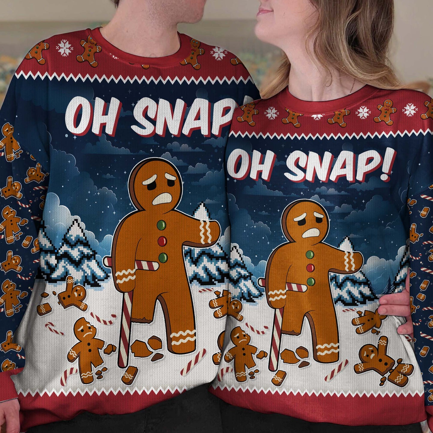 Oh Snap Gingerbread Funny For Men, Women - Ugly Sweater