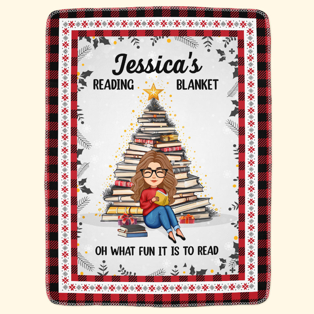 Oh What Fun It Is To Read - Personalized Blanket