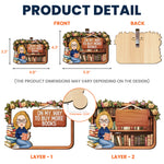 On My Way To Buy More Books - Personalized Wooden Car Visor Clip