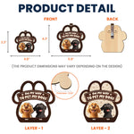 On My Way To Pet My Dogs - Personalized Wooden Car Visor Clip
