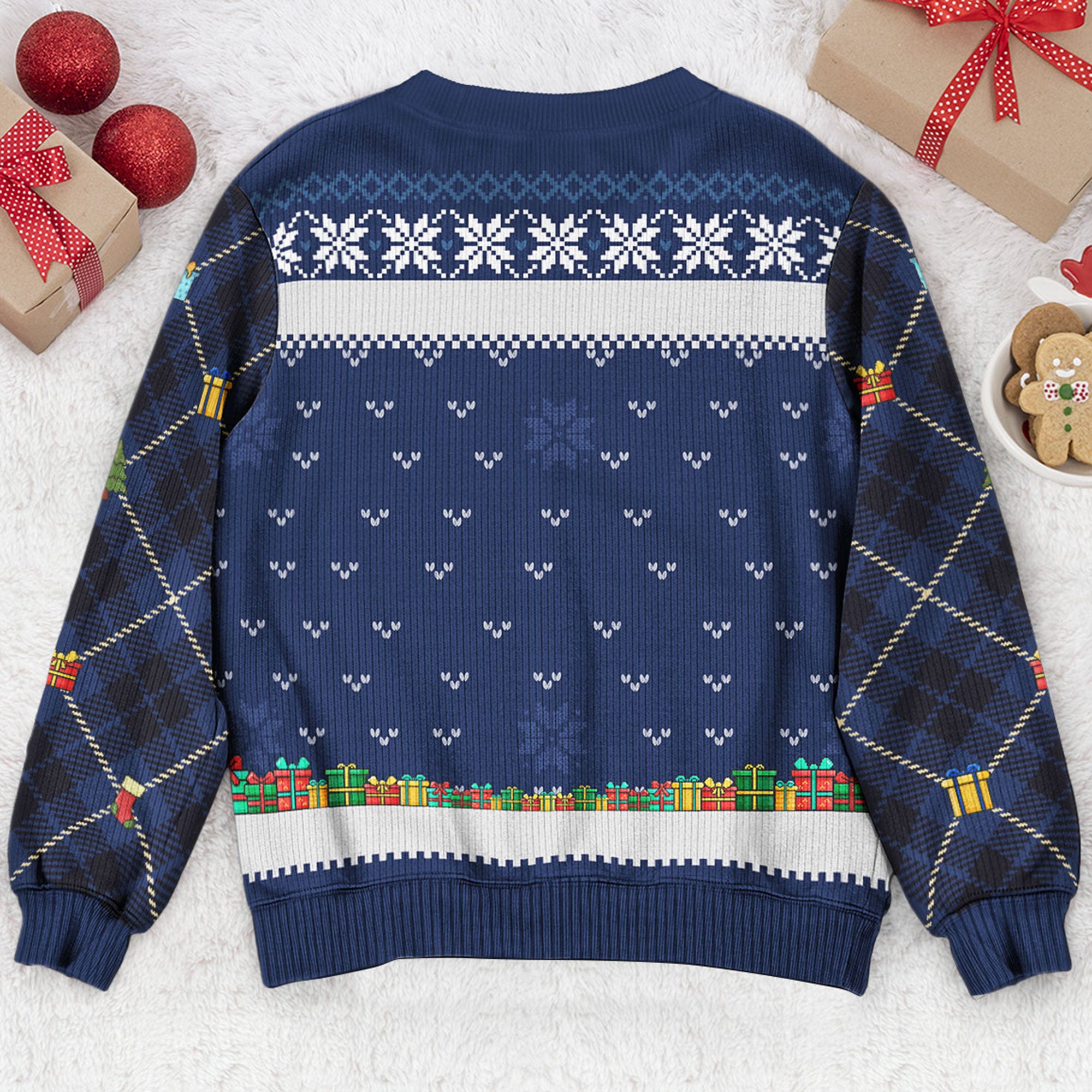 On The Naughty List And I Regret Nothing - Personalized Photo Ugly Sweater