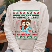 On The Naughty List - Personalized Matching Bestie Sweatshirt